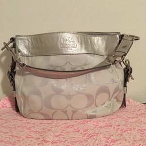 Light Gray/Silver Coach Purse
